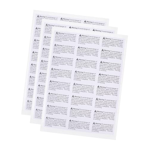 OSALADI 1000pcs Suffocation Warning Stickers Self-Adhesive Signs for Safe Shipping and Packaging