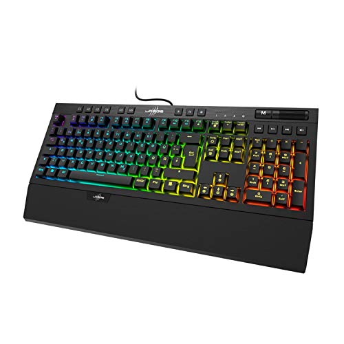 uRage Gaming-Keyboard “Exodus 900 Mechanical”, schwarz, mechanische Tastatur, Qutemu Brown Switches, 50 Mio. Anschläge, Full Anti-Ghosting mit N-Tasten-Rollover, 45 x 17,5 x 4 cm