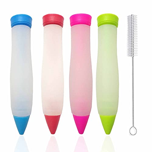 4 Pack Decorating pen for Dessert Decorator Cake Decorating Tool Cake Icing Tool Baking Tools and Accessories for Cake Icing Baking Salad Cake Decorating Tools for Cookie Icing