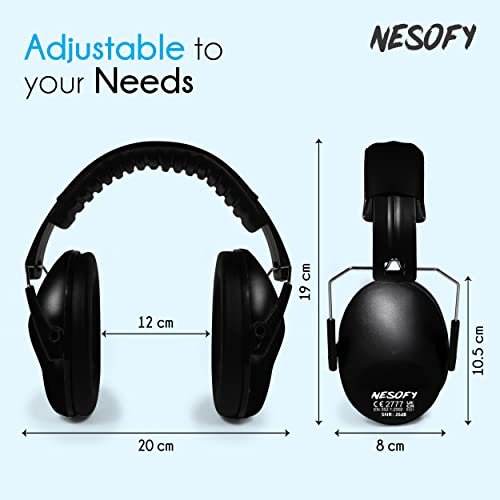 Nesofy Ear Defenders Children 26db, Black, One Size Kids - Image 2