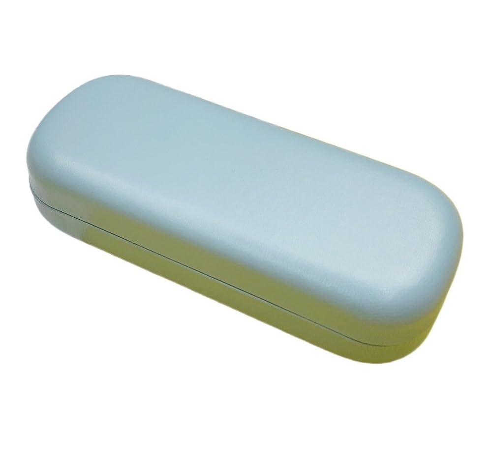 Amibvzhang 2pc Glasses Case Large Hard-shell Leather Sunglasses Men's Storage Lightweight Stylish Design Ideal For Travel Everyday Use(Light Blue)