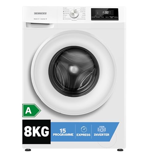 Heinrich´s Waschmaschine, 8kg, 15 Programme, 1400 U/min., Aqua-Stop, LED-Display, inkl. Timer, mit Kindersicherung, langlebiger Inverter Motor, Energieeffizienzklasse A, weiß Heinrich´s Waschmaschine, 8kg, 15 Programme, 1400 U/min., Aqua-Stop, LED-Display, inkl. Timer, mit Kindersicherung, langlebiger Inverter Motor, Energieeffizienzklasse A, weiß