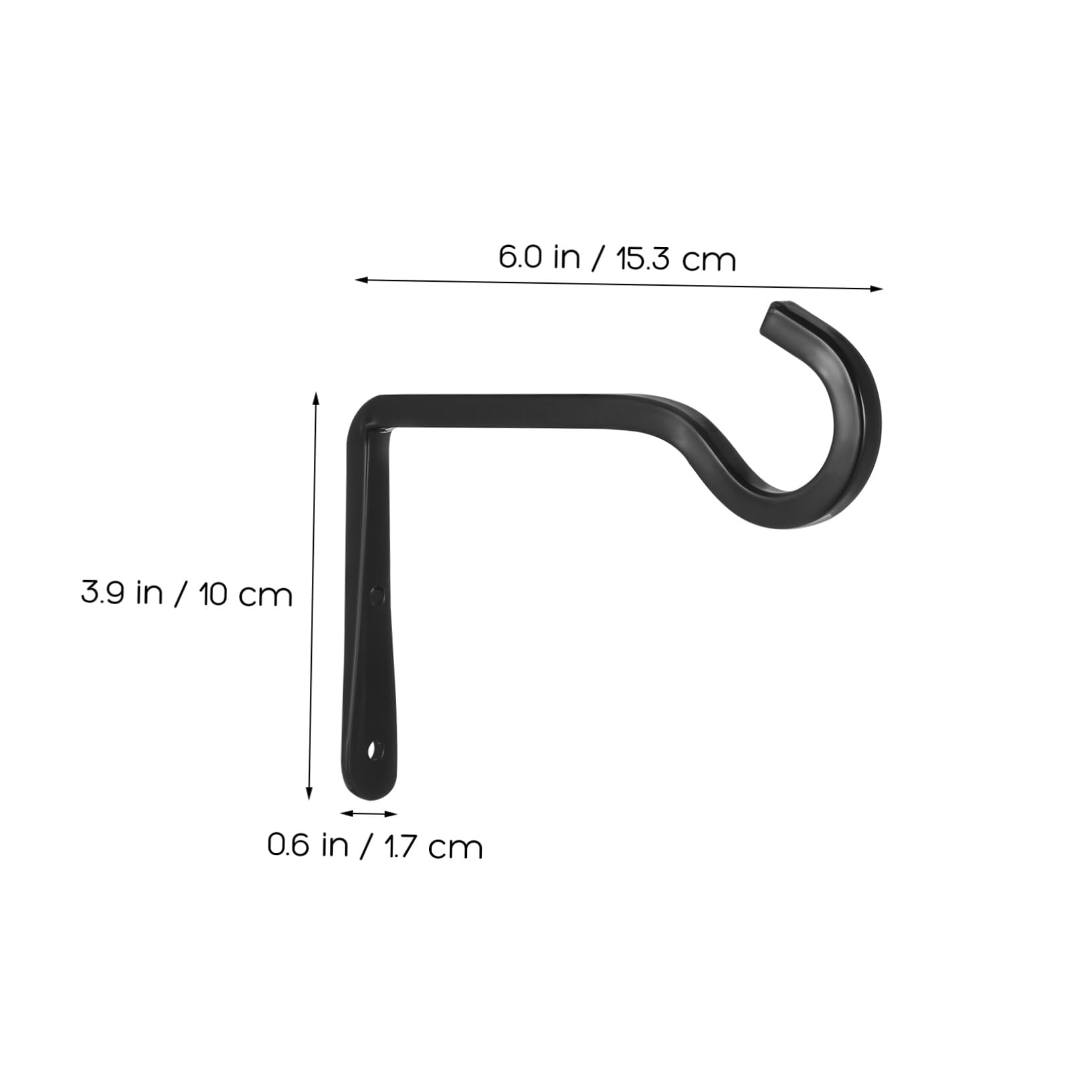 Mikikit 2 Pcs Heavy Duty Iron Wall Hooks for Outdoor Lanterns Planters Bird Feeders and Wind Chimes Versatile Hanging Brackets for Home Easy Installation Finish