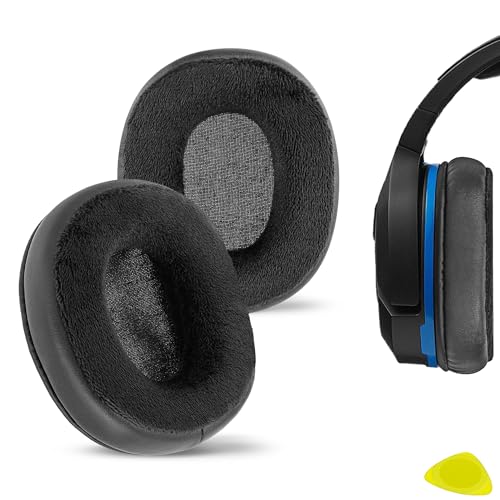 Geekria Comfort Protein Leather and Velour Replacement Ear Pads for Turtle Beach Stealth 700 Gen 1/600/ 500/400/ 300, 500X, 700X, 420X, XP500 Headphones Ear Cushions (Black)