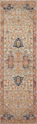 Tapete decorativo rectangular Loloi 7'10" x 10' Sand/Multi miniatura 6