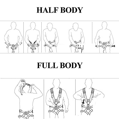 Arreio para detenção de queda, destacável de 5 pontos, arnês de segurança para escalada, rapel, prot