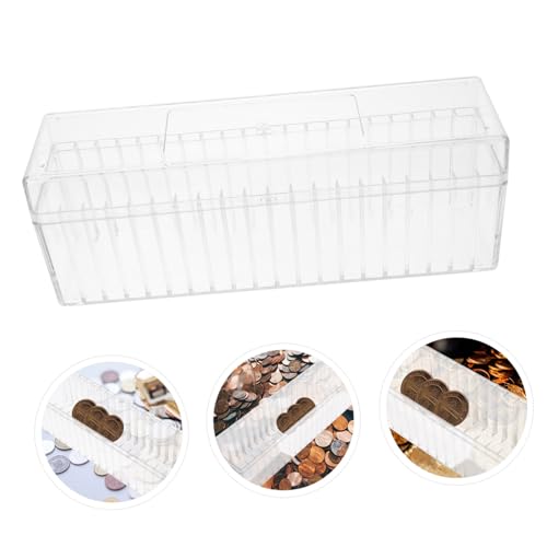 Caja organizadora para monedas transparente 20 ranuras miniatura 5