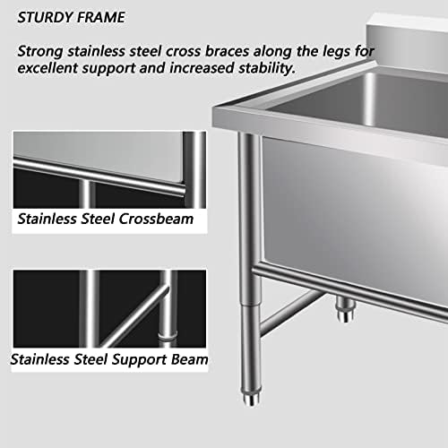 Pet Dog Bathing Station Dog Grooming Tub, Stainless Steel Dog Washing Station for Home Dog Grooming, Professional Dog Grooming Bathtub Station