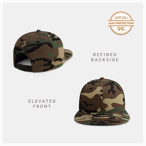 Image of CHOK.LIDS Flat Bill Visor Classic Snapback Hat Blank Adjustable Brim High Top End Trendy Color Style Plain Tone Baseball Cap