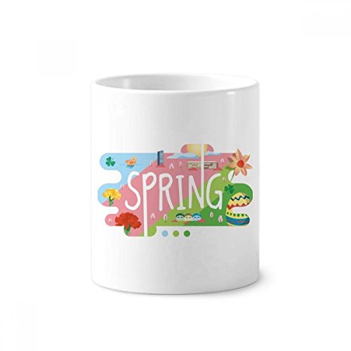 Tasse blanche céramique Printemps de 350ml : le cadeau parfait pour embellir le quotidien