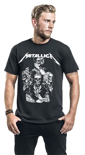 Générique Metallica S&M2 Crâne Costume Homme T-Shirt Manches Courtes Noir Regular/Coupe Standard - Les Beatles, Paul McCartney, John Lennon, RIngo Starr, George Harrison Générique Metallica S&M2 Crâne Costume Homme T-Shirt Manches Courtes Noir Regular/Coupe Standard – Image 5