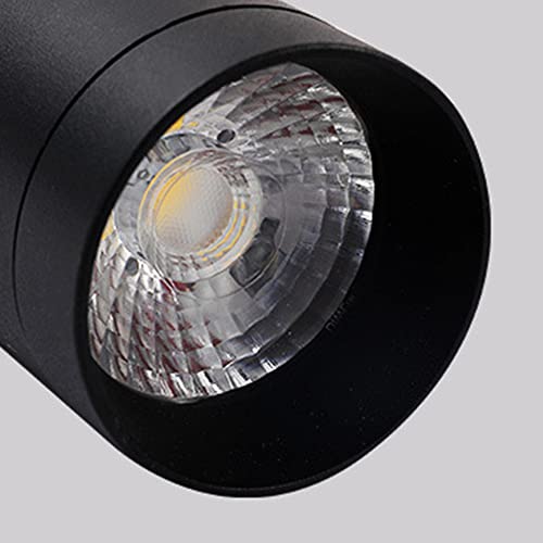 Lámpara colgante tubo largo LED negra moderna para techo de dormitorio 6