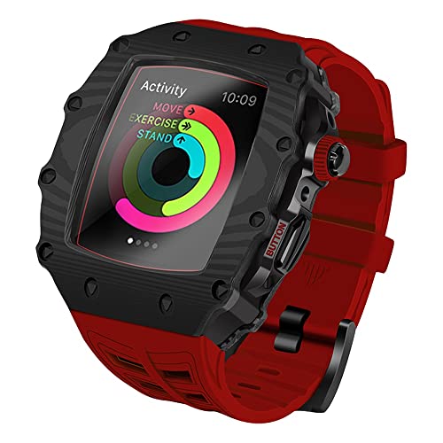Boîtier fibre de carbone Apple Watch 45 mm série 7 kit modification 44mm