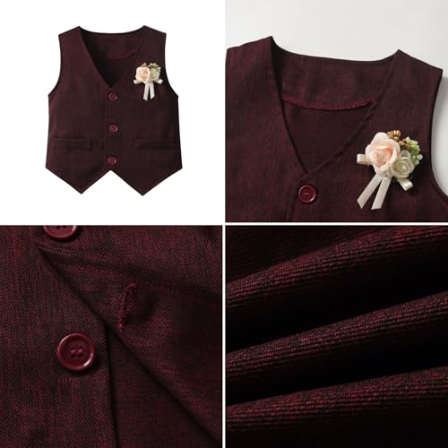 Image of Mud Kingdom Boys Suit 4 Piece Dress Shirt Vest Shorts Set with Bow Tie 2-8 Years