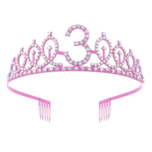 LAIOUSN Diademas de princesas de aleaciones brillantes, cómodas diademas de cumpleaños para niños para fiestas temáticas y momentos de juego, diademas de fiesta de cumpleaños para niñas