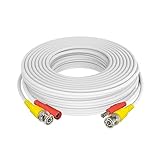 Aprelco 100ft White BNC Video Power Wire Cord Compatible with Samsung Camera Cable SDH-C85100 SDH-C75083