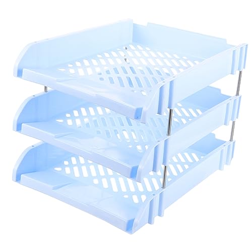VILLCASE Multi Desk File Organizer Document Holder Rack for Office and Home Stackable Paper Tray for Efficient Storage and Easy Access to Files and Letters