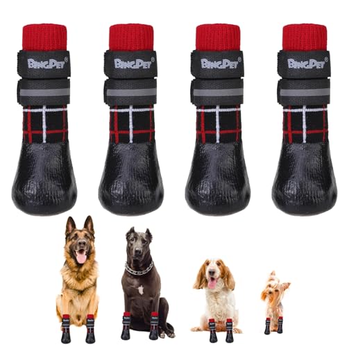 BINGPET Anti-Slip Dog Socks for Hardwood Floors, Injury Prevent Licking Dog...