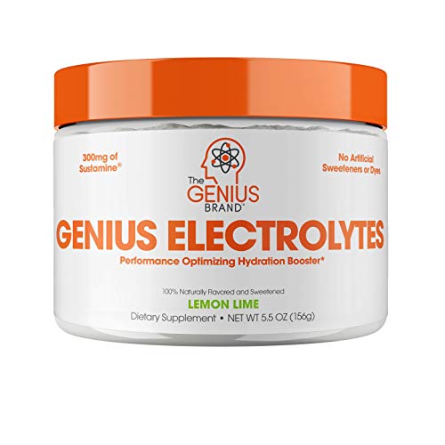 Genius Electrolyte Powder â€“ Natural Hydration Booster | Endurance Supplement with Electrolytes (Potassium, Magnesium, Zinc) - Sugar Free, Vegan, Keto Friendly Energy - Lemon Lime (Drink Mix), 30 Sv