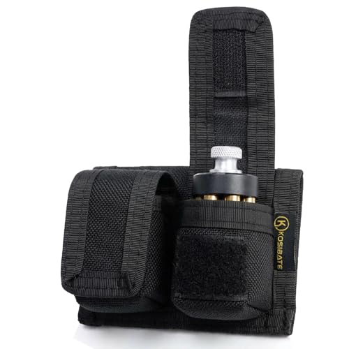 Kosibate Speedloader Pouch, Speed Loader Pouches Nylon Fits Revolver S&W 38 357 44 45 Caliber, 5 & 7 Shot Double Speedloader Case …