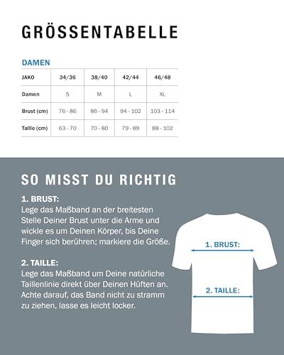 JAKO Damen Longsleeve Run 2.0, Schwarz, 36