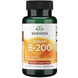 Swanson Natural Vitamin E - Natural Supplement Supporting Heart Health & Tissue Protection - Essential Nutrient Promoting Overall Health & Wellness 200 Iu (134.2 Milligrams) 250 Sgels