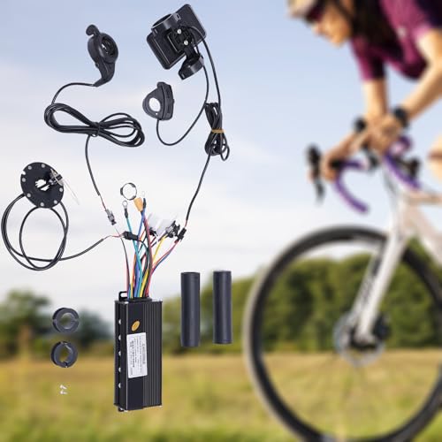 AKaSping 48V Electric Controller Kit 750W-1200W Color Screen LCD Meter FOC Sine Wave Controller PAS Set Electric Bicycle Controller Kit E-Bike Brushless Controller for DIY Electric Bike Scooter