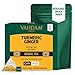VAHDAM, Turmeric Ginger Herbal Tea Bags (100 Pyramid Tea Bags) Caffeine Free, Non GMO, Gluten Free | 100% Pure Herbal Blend - Savory & Spicy | Plant-Based Tea Bags | Resealable Ziplock Pouch