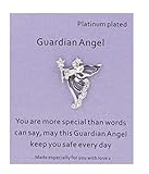 benerini Platinum Plated Guardian Angel Brooch Pin With Gem Embellishment -02