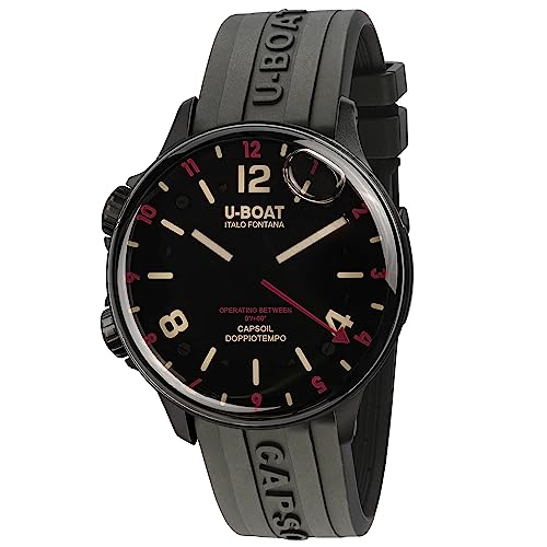U-Boat Capsoil Doppiotempo Mens Analog Swiss Automatic Watch With Silicone Bracelet 8841 #TOP27