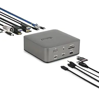 StarTech Thunderbolt 5 Dock, Dual 8K 60Hz, Triple 4K for Windows, Up to Dual 6K 60Hz for Mac - TB5 & USB4 Docking Station with 120Gbps Max Transfer, 140W PD, 30W Phone, USB 10Gbps