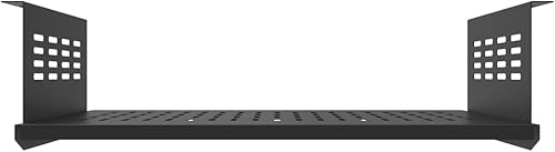 Miniatura 8 de JINGCHENGMEI Soporte de computadora debajo del escritorio para computadoras y PC SFF de factor de forma pequeño, con espacio de 17.3 pulgadas x 4