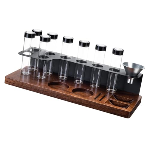 Coffee bean cellars en noyer stand airtight et flacons de rangement café