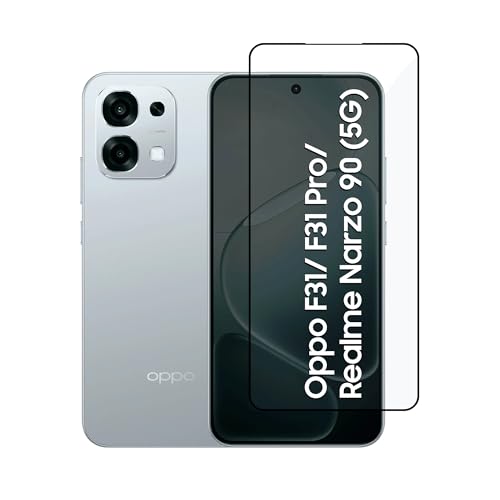 Image of CEDO Tempered Glass for Oppo F31 / F31 Pro (5G) | Screen Protector Full HD Quality Tempered Glass Anti-Scratch Edge to Edge Coverage with Easy Installation Kit (Black)