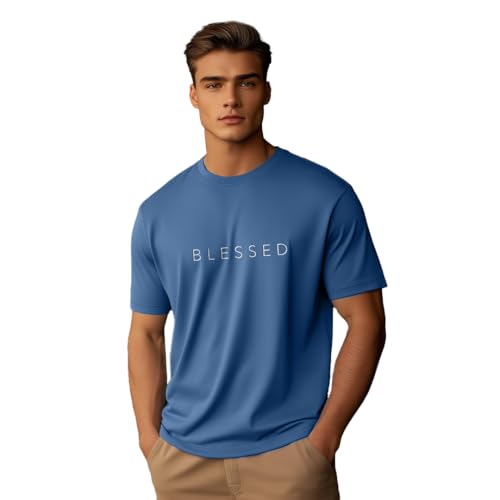 Image of Nobero 100% Cotton T Shirts for Men Stylish | Regular Fit | Graphic Printed T Shirts for Men 180 GSM Combed Cotton | Round Neck Half Sleeve