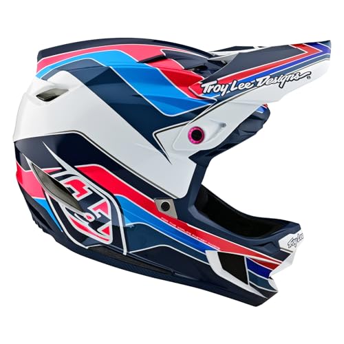 Troy Lee Designs D4 Polyacrylite Helmet, Qualifer Blue/White, XL