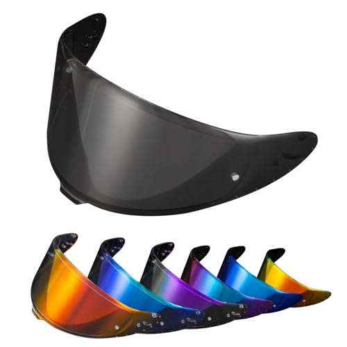 PSLER Visera de Casco para Shoei NXR2 Z8 Visera Tintada para RF-1400 CWR-F2 CWR-F2R X-Fifteen X15 X-SPR Pro, Protector Facial con Protección UV Accesorios de Repuesto para Motocicleta(Negro Claro)