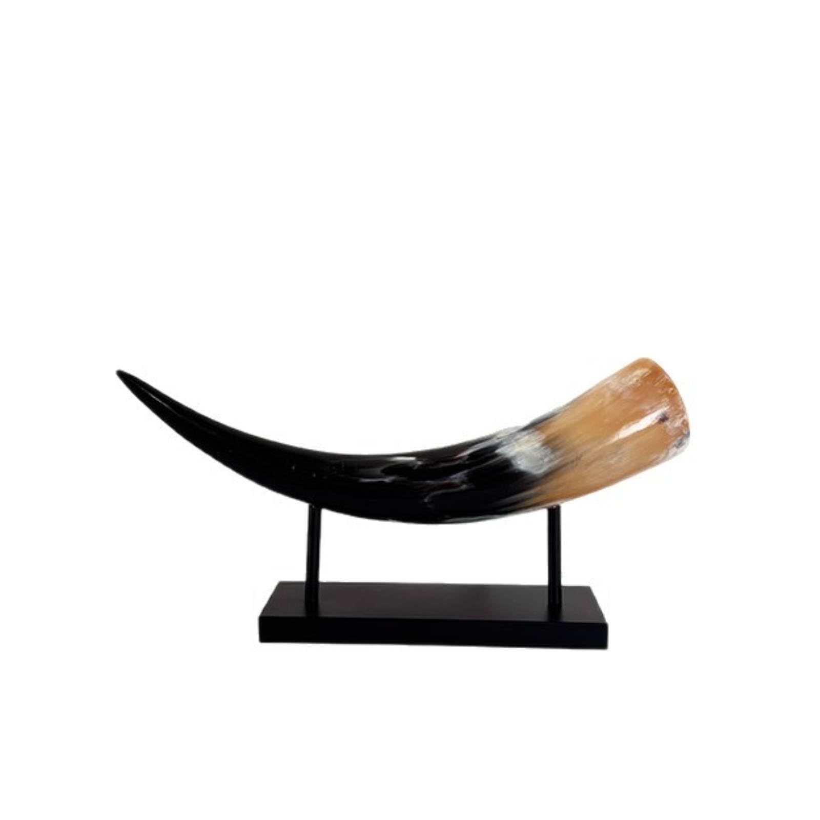Baoblaze Scultura di Corno Decorativa Scultura Ornamento Statua Soprammobile Curva Decorativa Montata con Due Supporti Verticali Stabilità su Superfici Piane