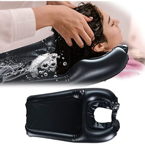 Auptiz Inflatable Hair Washing Basin Inflatable Hair Wash Basin Large Size Inflatable Hair Washing Basin Wash Hair in Bed Lightweight Mobile Wash Basin No Spill Hair Wash Bowl Cover
