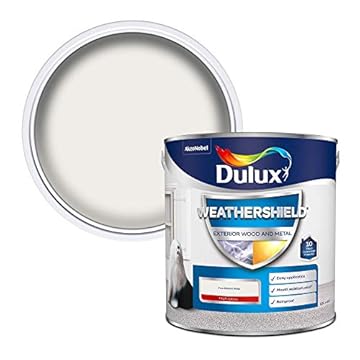 Dulux Weather Shield Exterior High Gloss Paint, Pure Brilliant White, 2.5 L