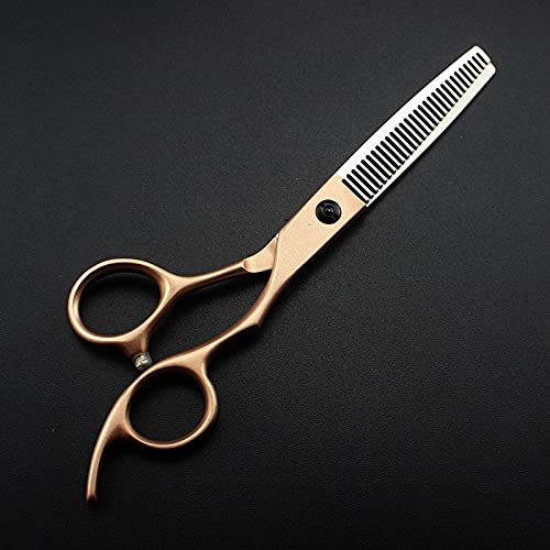 Haarschneideschere, 6 Zoll, Professionelle Haarschere Aus Japanischem 440C-Stahl In Roségold, Zum Ausdünnen des Haars, Zum Schneiden Von Haaren, Zum Schneiden Von Friseur,Verdünnung