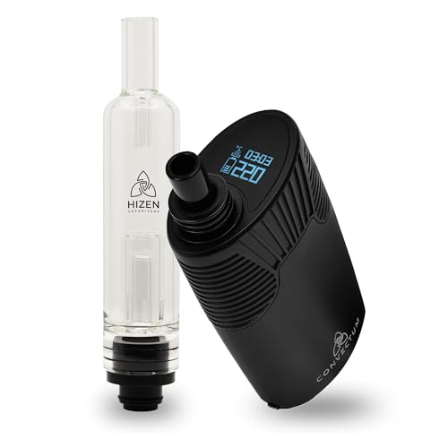HIZEN Convectum Vaporizer + Wasserfilter Set, Verdampfer für Kräuter, Konvektion, USB-C, austauschbarer Akku (3200 mAh), isolierte Luftwege, 2 Mundstücke