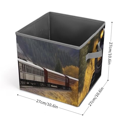 Cube de rangement pliable train pour jouets et vêtements - 3
