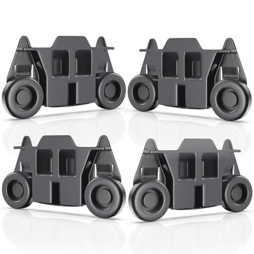 4 Pack Dishwasher Rack Wheels W10195416 Updated Resistant to Rust Lower Rack Wheels Compatible with KitchenAid Whirlpool Kenmore Maytag Model W10195416v W10195417