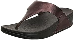 Fitflop FitFlop Women's Lulu Leather Toepost Sandals Chocolate Metallic 6.5 Fitflop FitFlop Women's Lulu Leather Toepost Sandals Chocolate Metallic 6.5