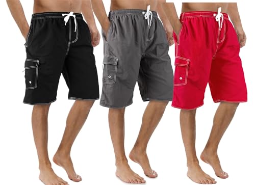 Srnede Mens Swim Trunks Swim Shorts Swimwear Bathing Suits Quick Dry with Mesh Lining