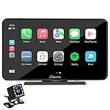 🚗【Wirelsee Apple Carplay und Android Auto】 Sie können Apple Carplay oder Android Auto im Auto verwenden, ohne das Mobiltelefon per Kabel anschließen zu müssen. Sie können während der sicheren Fahrt auf Musik, Navigation, Nachrichten und andere Funktionen Ihres Telefons zugreifen. Es kann das Handy während der Fahrt komplett ersetzen. Machen Sie sich keine Sorgen über Erwärmung und Batterieschäden, die durch die lange Verwendung Ihres Mobiltelefons zur Navigation verursacht werden.