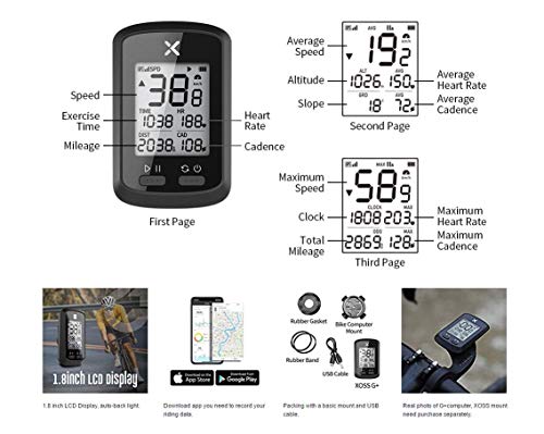 Bike Computer Wireless GPS Speedometer Waterproof Road Bike Bicycle Bluetooth ANT+ with Cycling Computers - Thumbnail 2