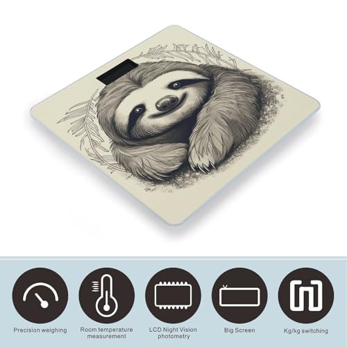 Báscula digital de baño con capacidad 400 lb y pantalla LCD miniatura 3