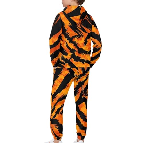 Kids Sweatsuit Youth Loose-Fit Top 2024 Trendy Comfy Casual Boys Jogging Suits Suitable for Most Occasions4